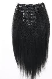 KINKY STRAIGHT- NATURAL BLOWOUT- 7PC CLIP IN SET 120 grams