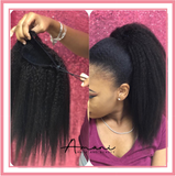 KINKY STRAIGHT NATURAL BLOW OUT DRAWSTRING PONYTAIL